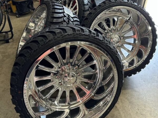 4-Set 24x14 American Force Lexar Wheels with 33x13.50R24 AMP MT Tires