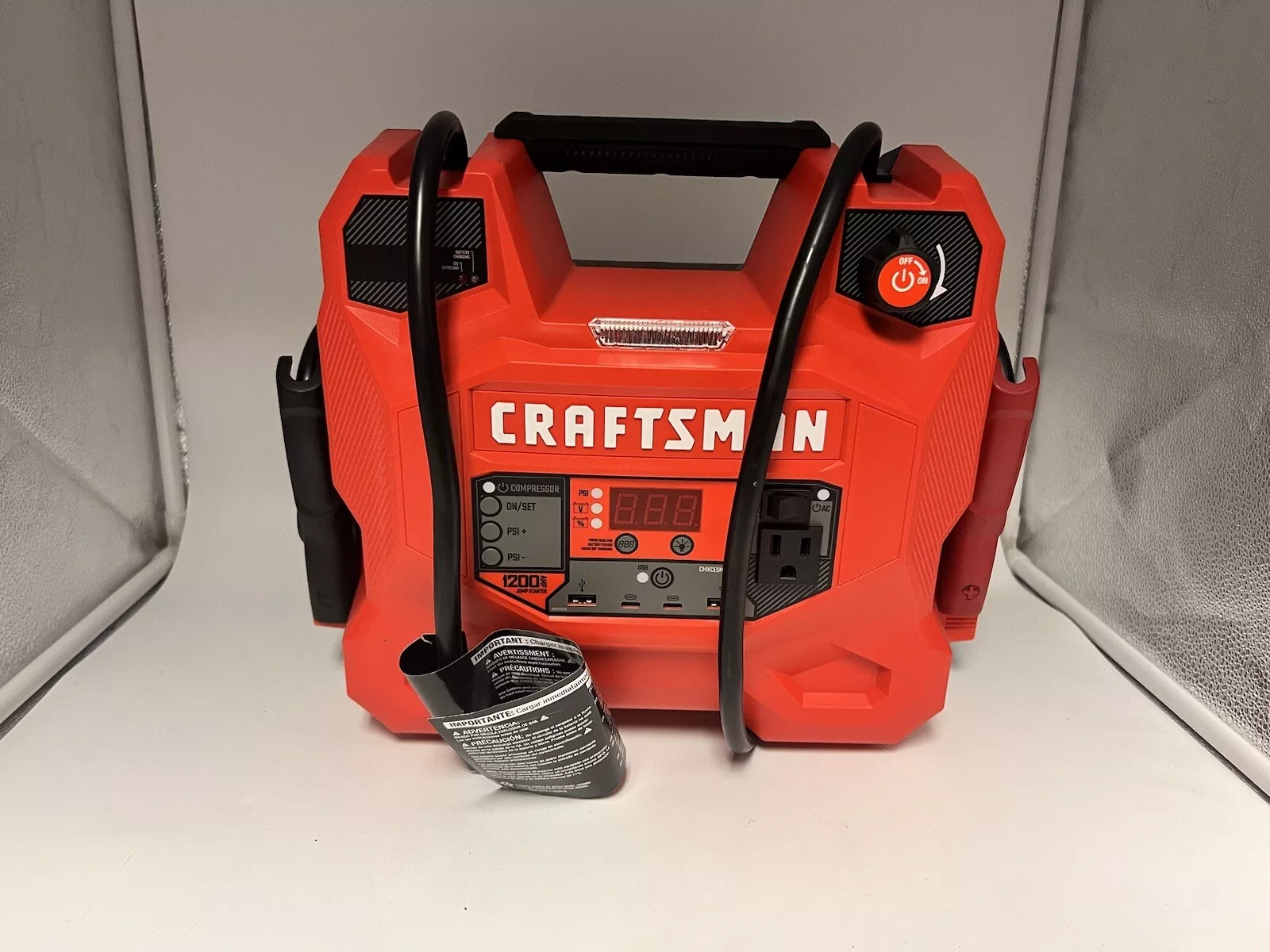 Craftsman CMXCESM256 Jump Starter & Power Station | 1200 Peak Amps | Portable Power - Image 4