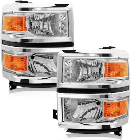 2014-2015 CHEVROLET SILVERADO 1500 PROJECTOR HEADLIGHTS WITH/ CHROME TRIM - Image 2